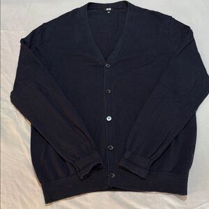 UNIQLO Navy Blue Knit Cardigan Sweater XL